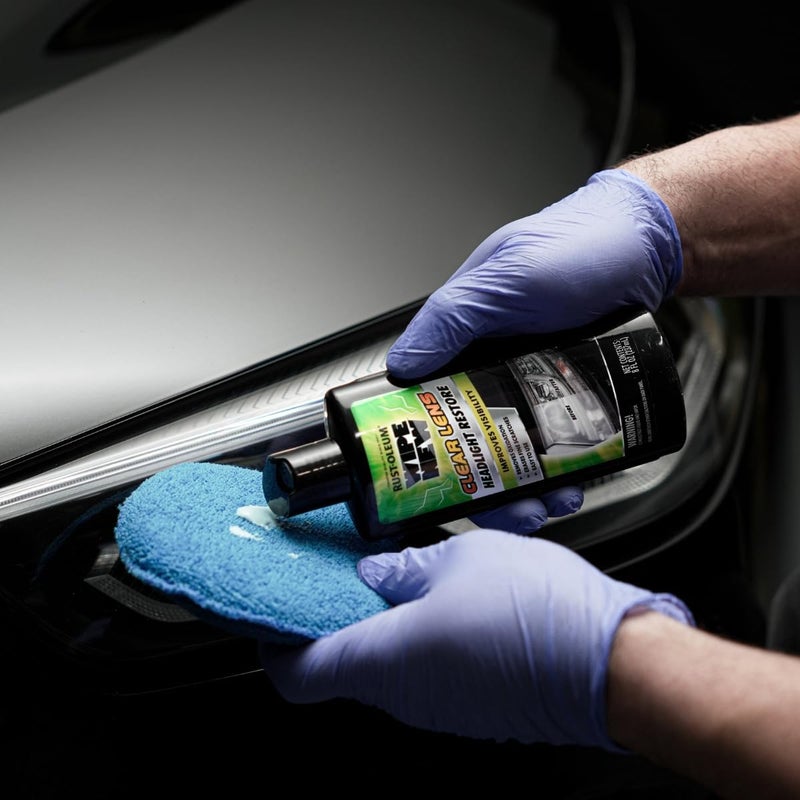 Wipe New Rust-Oleum 381403 Clear Lens Headlight Restore, 8 oz, Black - Image 3